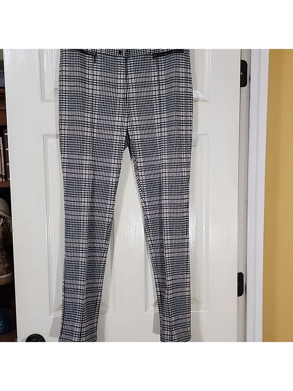 J. McLaughlin Black and White Plaid Pantsuit